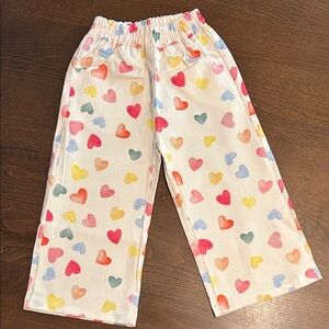 Heart Print Pull-On Pants